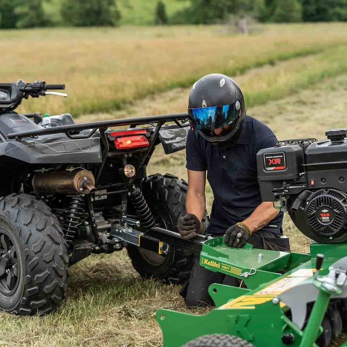 ATV flail mower with flap, 1.2 m, Briggs and Stratton 13.5 hp