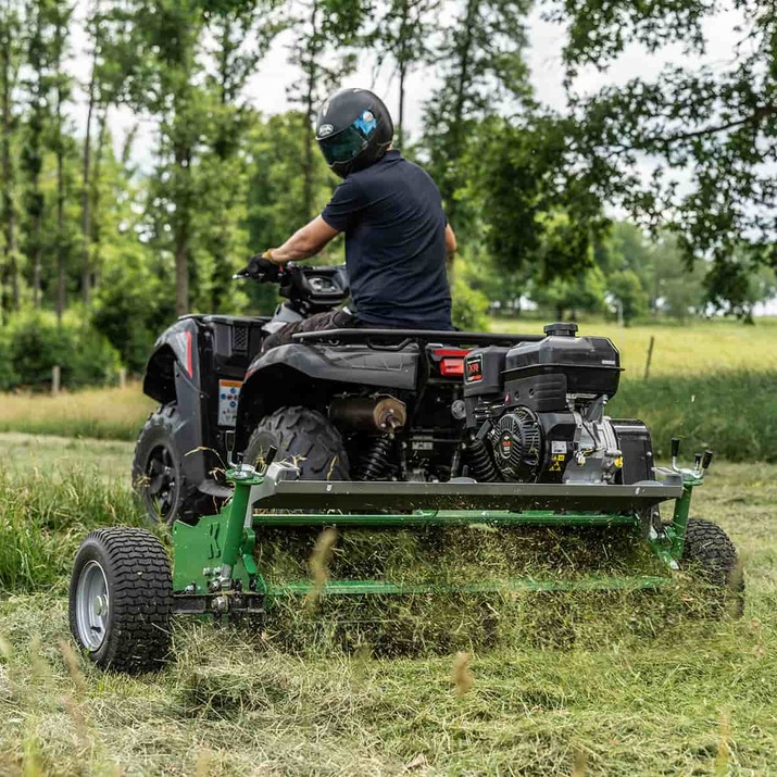 ATV flail mower with flap, 1.2 m, Briggs and Stratton 13.5 hp