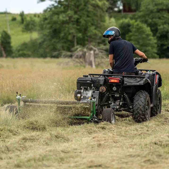 ATV flail mower with flap, 1.2 m, Briggs and Stratton 13.5 hp