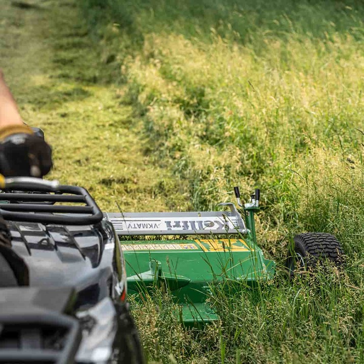 ATV flail mower with flap, 1.2 m, Briggs and Stratton 13.5 hp