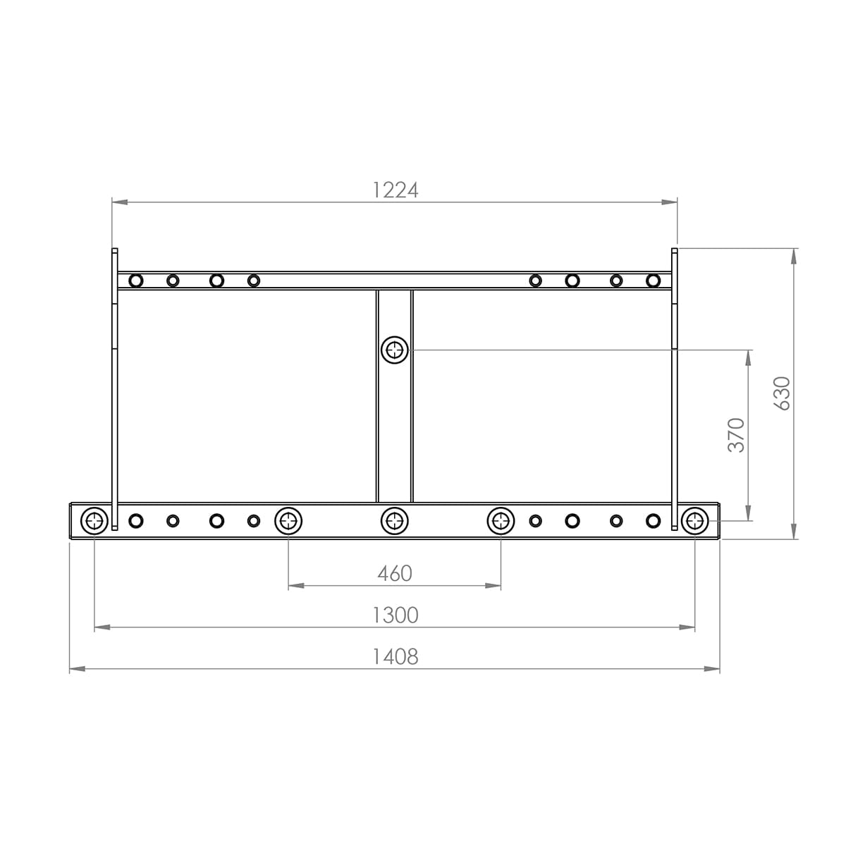 Bale spike frame with bolted Euro attachment | Kellfri