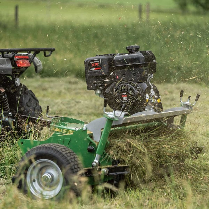 ATV flail mower with flap, 1.2 m, Briggs and Stratton 13.5 hp