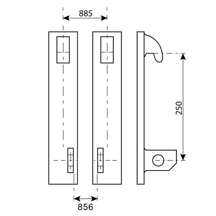 Weld-on bracket Ålö 50 mm (type 3)